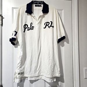Polo Ralph Lauren Rugby Y2k rare Vintage shirt size LT/GL Prepie New Money